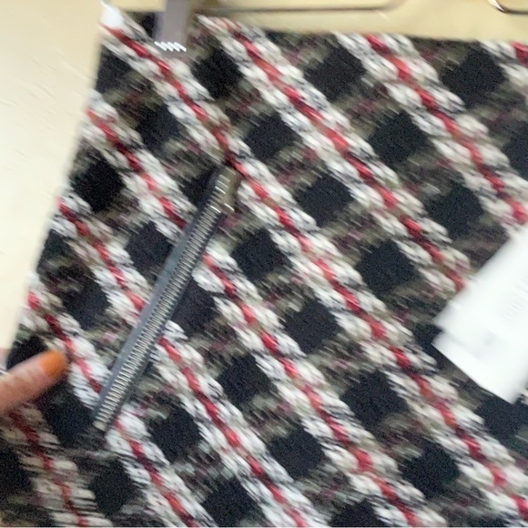 Zara Tweed Stripe Mini Skirt With Pockets - Picture 10 of 12